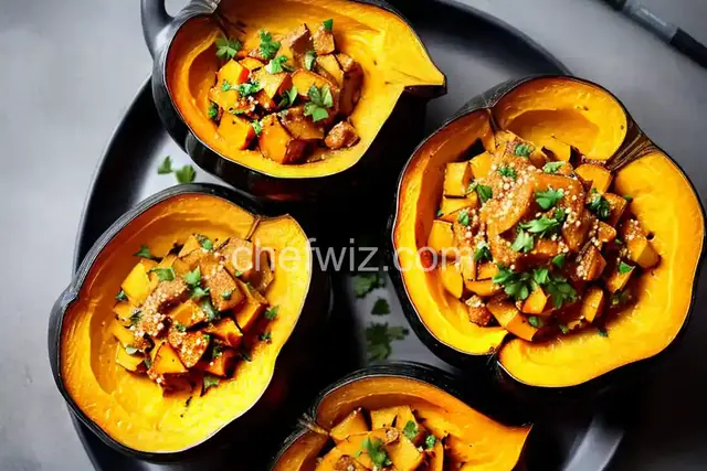 Roasted Acorn Squash with Sriracha Butter