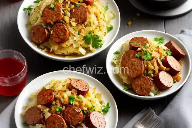 Roasted Sausage and Sauerkraut
