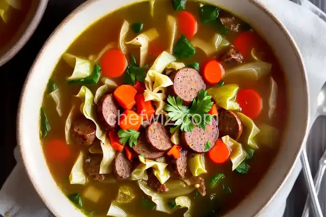 Rustic Cabbage and Sausage Soup