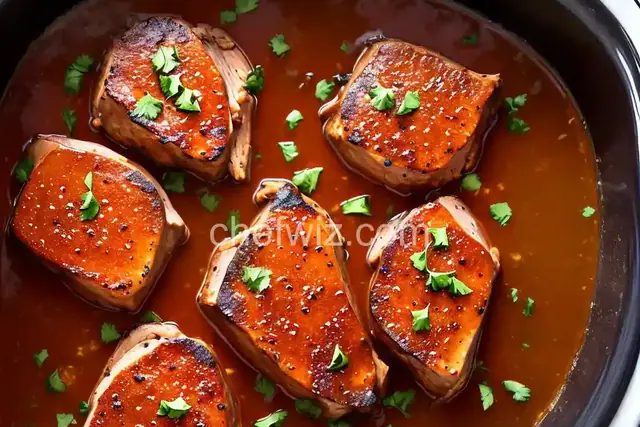 Saucy Slow Cooker Pork Chops