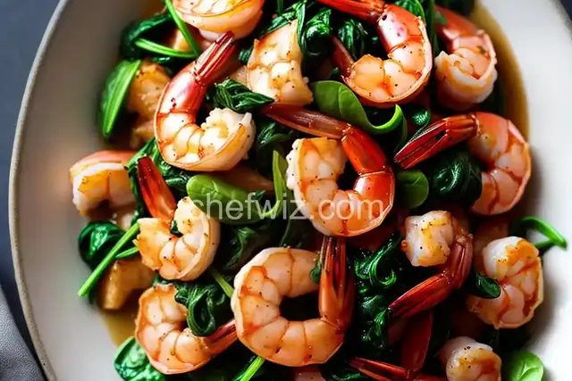 Sautéed Shrimp with Spinach
