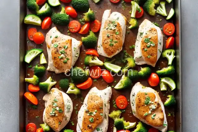 Sheet Pan Chicken Breast with Feta and Vegetables