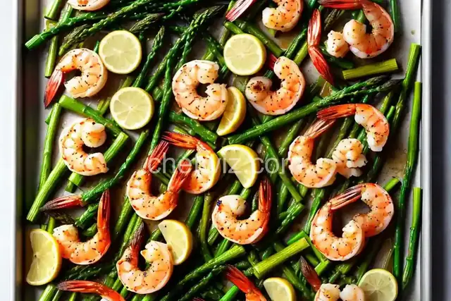 Sheet Pan Lemon Butter Garlic Shrimp with Asparagus
