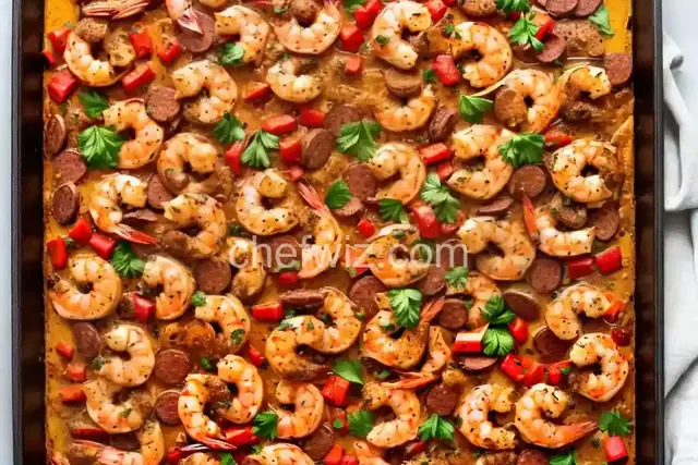 Sheet Pan Shrimp and Sausage Bake