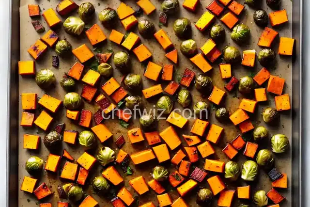 Sheet Pan Vegan Roasted Brussels Sprouts and Butternut Squash