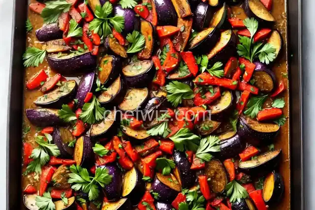 Sheet Pan Vegan Roasted Eggplant with Garlic