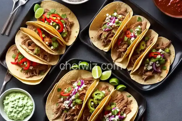 Shredded Pork Fajita Tacos