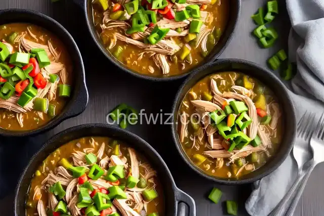 Shredded Slow Cooker Green Chile Chicken