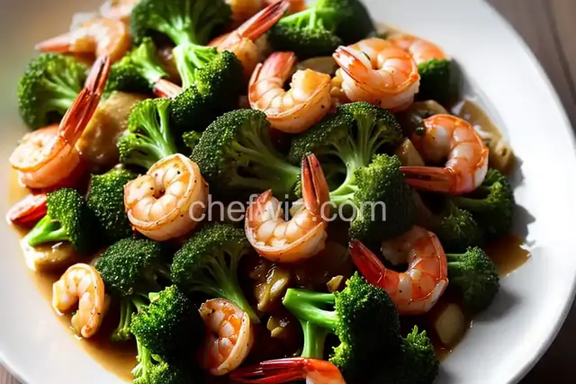 Shrimp with Broccoli in Garlic Sauce