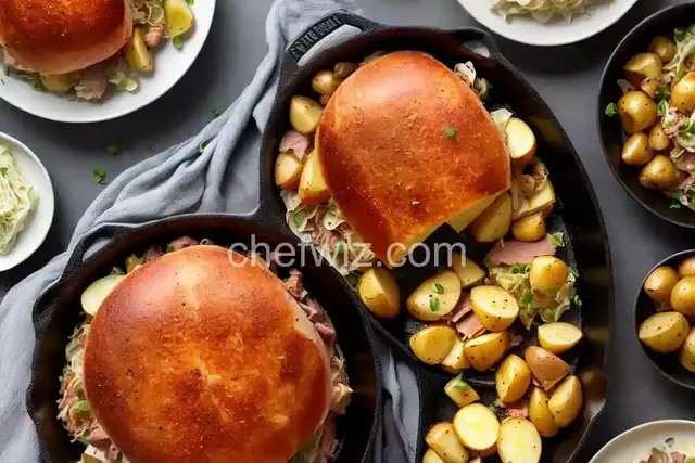 Skillet Ham, Cabbage, and Potatoes