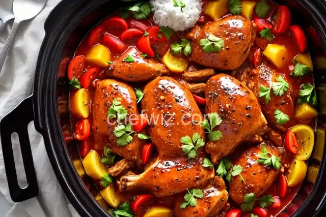 Slow Cooker Barbeque Chicken