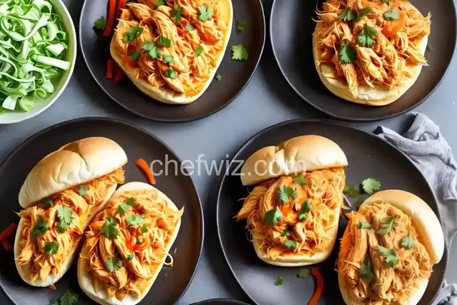 Slow Cooker Buffalo Chicken Sandwiches