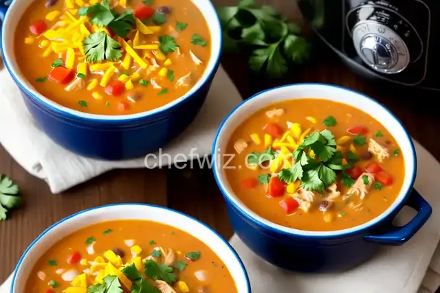 Slow Cooker Creamy Chicken Taco Soup