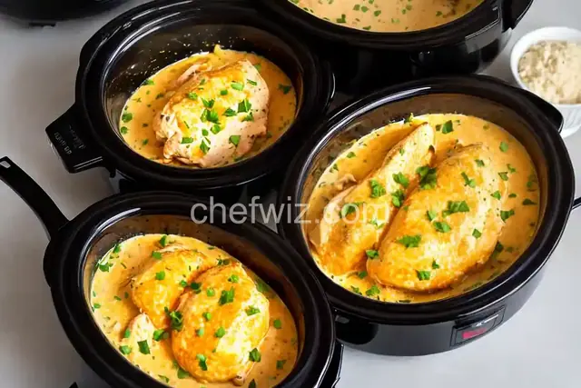 Slow Cooker Dump and Go Cheesy Chicken