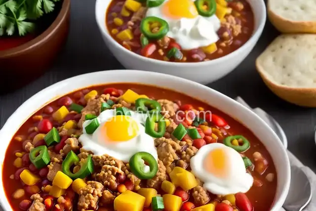 Slow Cooker Ground Chicken Chili