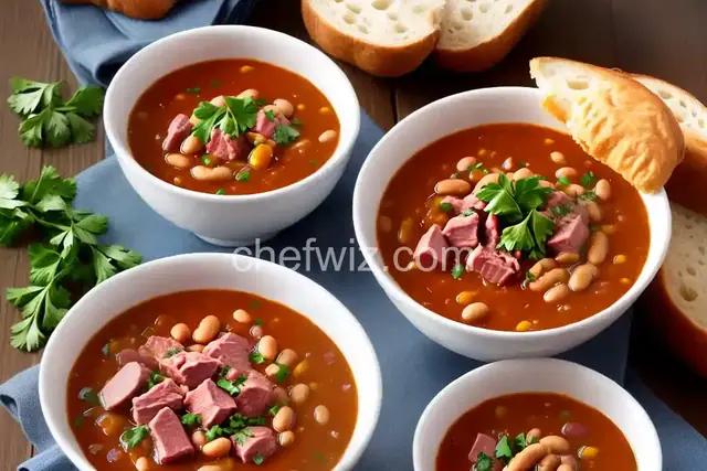 Slow Cooker Ham and Bean Soup