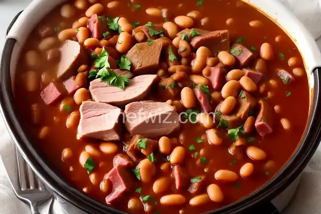 Slow Cooker Ham and Beans