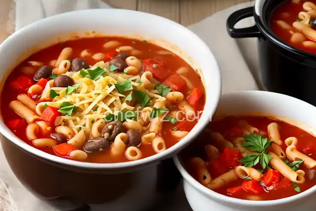 Slow Cooker Pasta Fagioli Soup