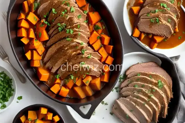 Slow Cooker Pork Loin Roast with Brown Sugar and Sweet Potatoes