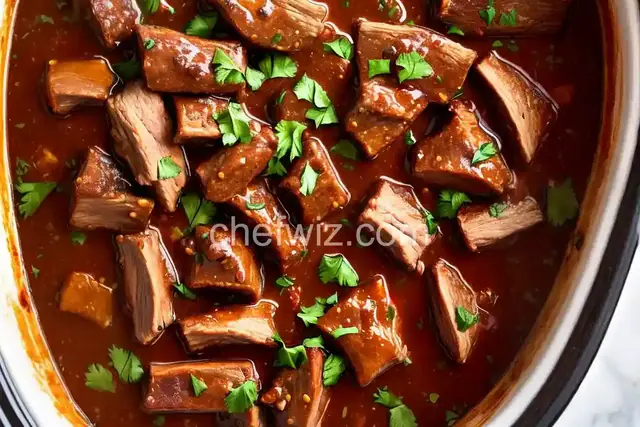 Slow Cooker Pork Rib Tips