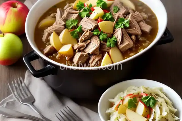 Slow Cooker Pork and Sauerkraut with Apples