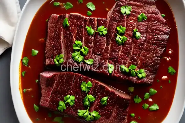 Sous Vide Beef Brisket with Ancho Chili Sauce