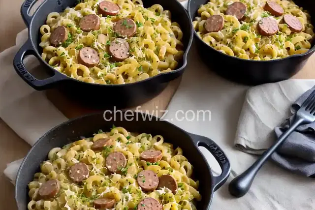 Spaetzle, Sauerkraut and Sausage Casserole