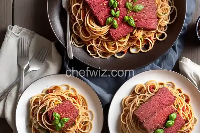 Spaghetti with Corned Beef