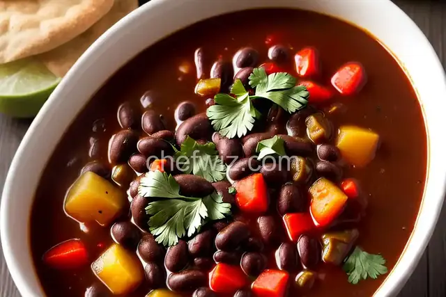 Spicy Slow Cooker Black Bean Soup