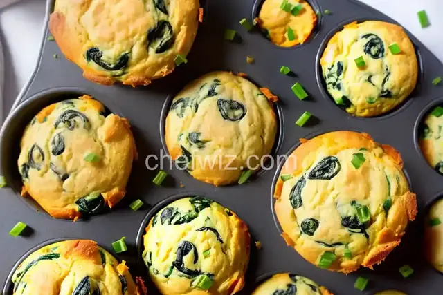 Spinach Cheddar Muffins