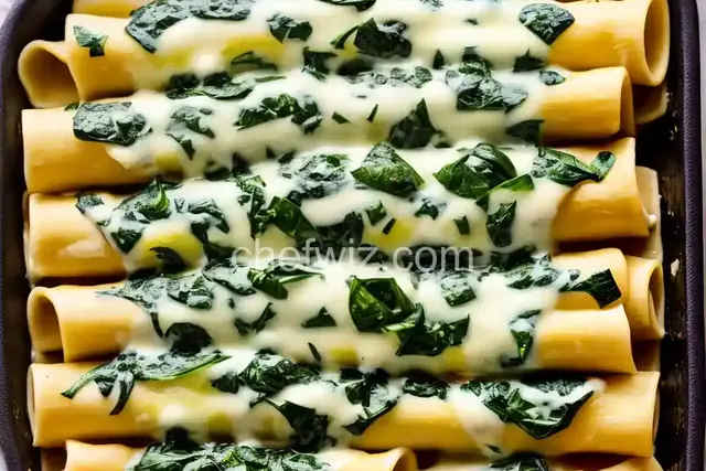 Spinach Cheese Manicotti
