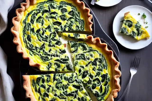 Spinach Quiche with Cottage Cheese