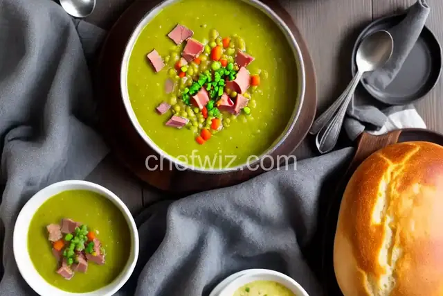 Split Pea Soup with Homemade Ham Bone Stock