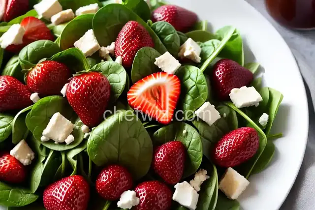 Strawberry and Spinach Salad with Honey Balsamic Vinaigrette