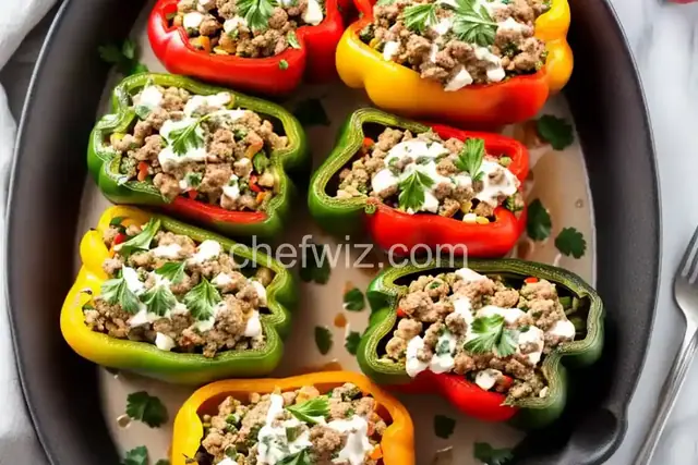 Stuffed Peppers with Turkey and Vegetables