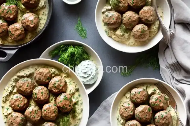 Swedish Meatballs with Creamy Dill Sauce