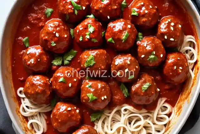 Sweet and Sour Meatballs in Sauce