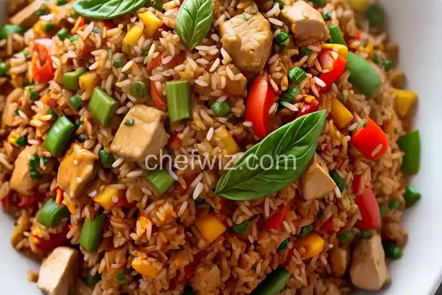 Thai Spicy Basil Chicken Fried Rice
