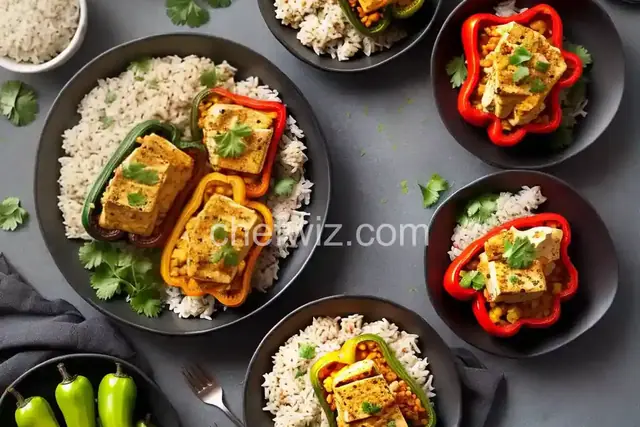 Tofu and Rice Stuffed Peppers