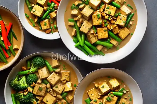 Tofu and Veggies in Peanut Sauce