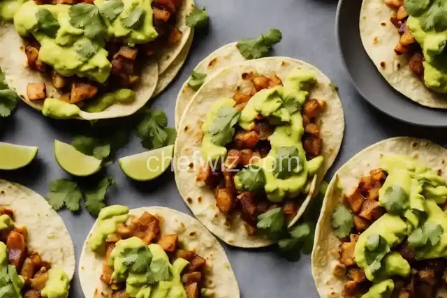 Vegetarian Tacos with Avocado Sauce