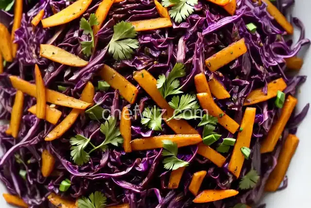 Warm Grilled Red Cabbage Slaw