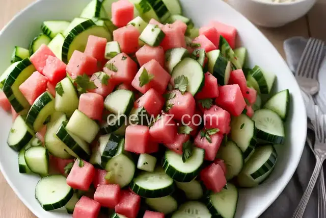 Watermelon Cucumber Salad