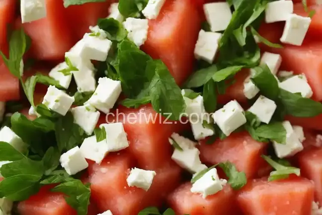 Watermelon Salad with Feta & Mint