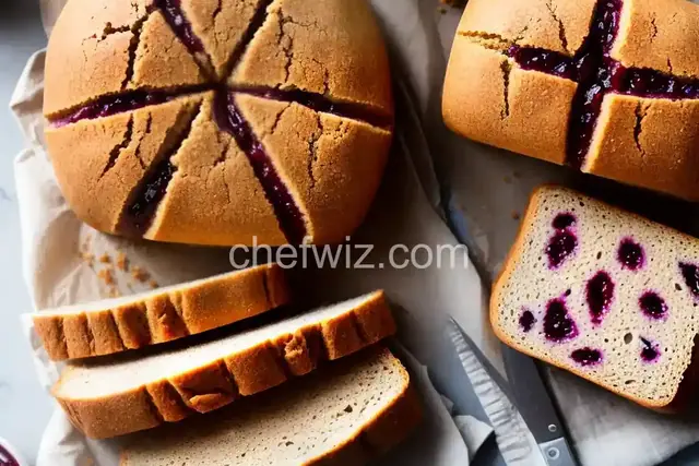 100% Whole Wheat Peanut Butter and Jelly Bread