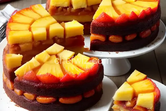 2  layer pineapple upside down cake    Paula Deen