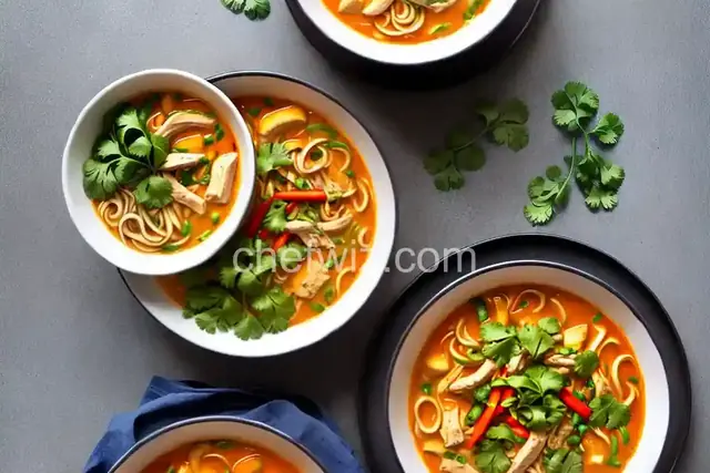 20-Minute Thai Red Curry Noodle Soup With Chicken Recipe