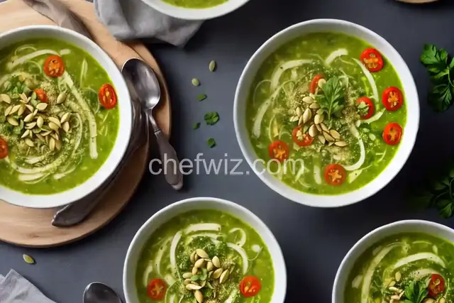 5-Ingredient Chicken Pesto Soup