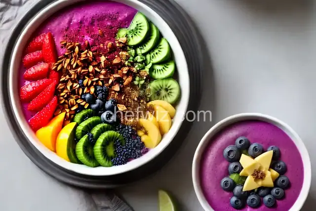Acai Rainbow Smoothie Bowl for 2