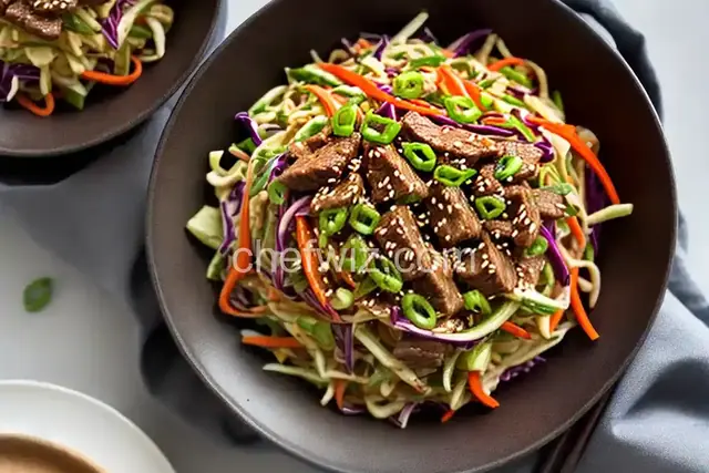 Addictive Asian Beef Slaw